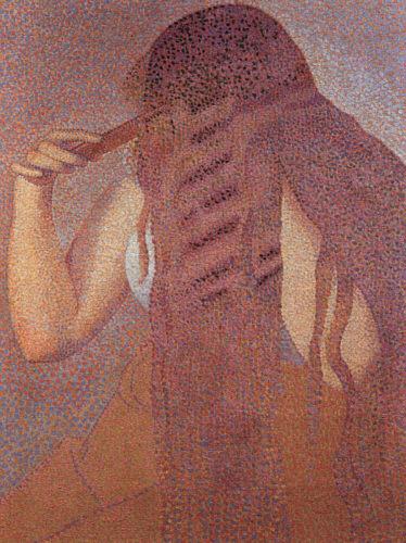 Henri Edmond Cross Woman Combing her Hair oil painting image